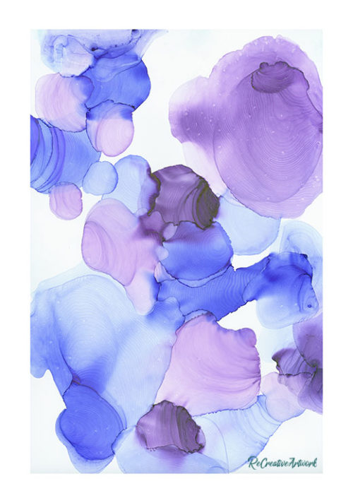 Purple Rings Blue - ReCreative Artwork
